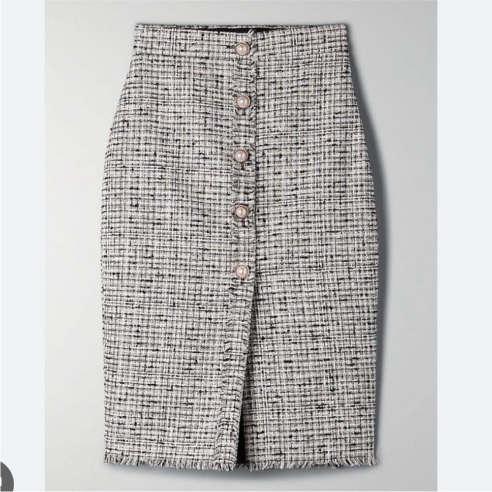 Aritzia Babaton Times Midi Tweed Skirt